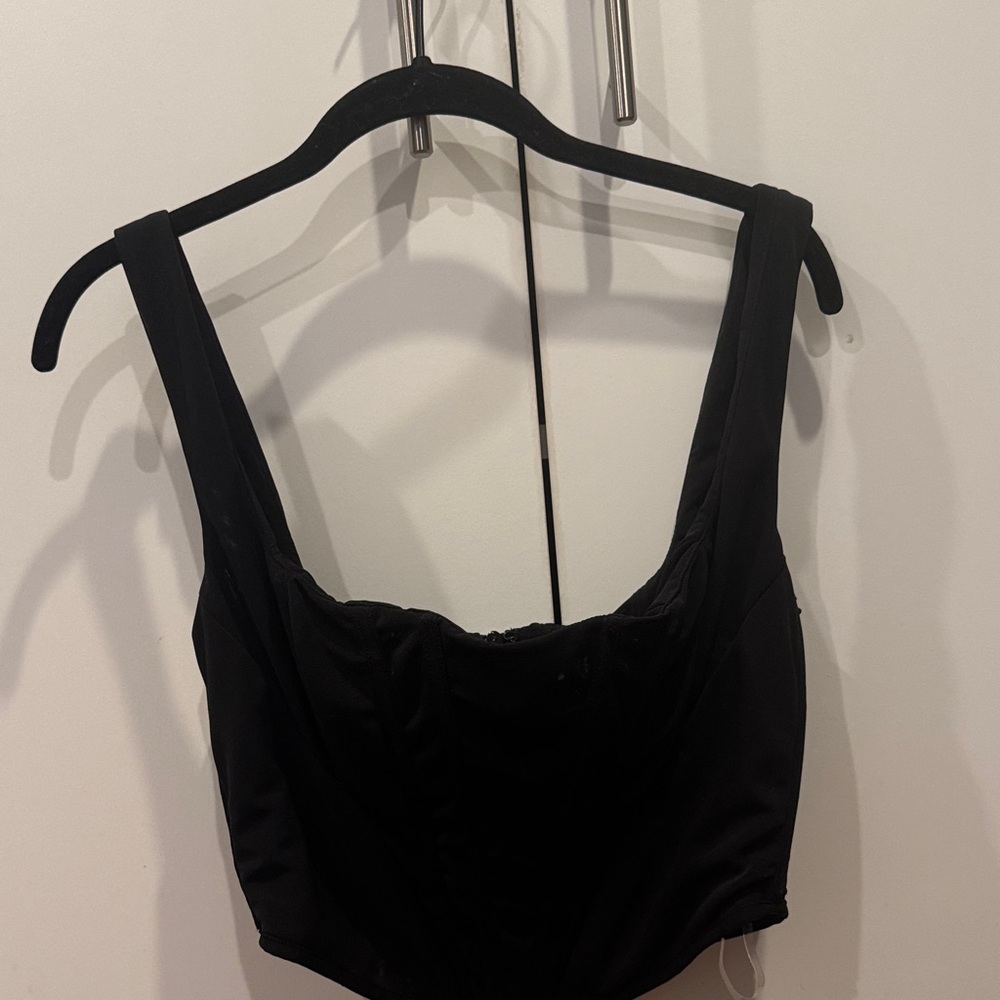 House of CB Black Corset Bra Crop Top